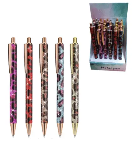 Stylo bille retractable motif tache x36