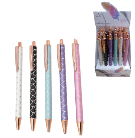 Stylo bille retractable dégradé de couleur x24