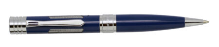 Stylo bille en métal bleu finition laquée recharge type parker