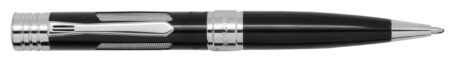 Stylo bille en métal noir finition laquée recharge type parker