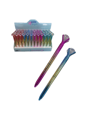 Stylo bille couleur dégradée perle motif diamant x48
