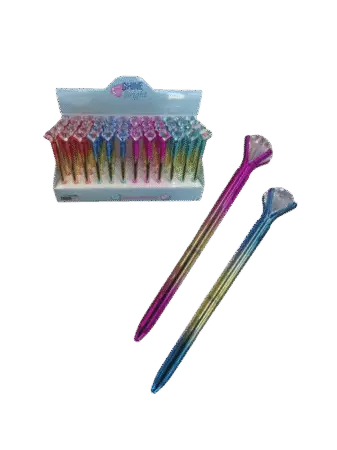 Stylo bille couleur dégradée perle motif diamant x48