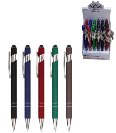 Stylo bille avec sylet 2en 1 retractable x24
