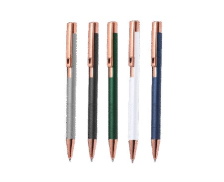 Excellent stylo à bille en aluminium avec bouton-poussoir rétractable à encre bleue, couleurs assorties