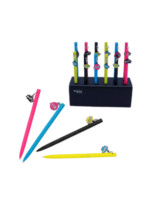 Stylos bille métal avec attribut bulle BD, assortiment 4 couleurs, x24