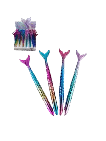 Stylo bille queue de sirene x36