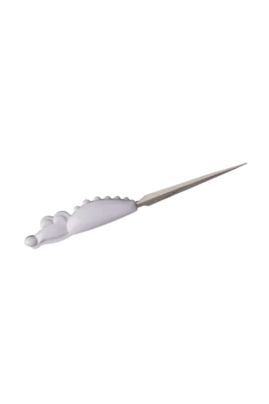 Coupe papier acrylique blanc forme crocodile