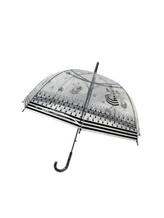 Parapluie automatique transparent , cloche thème "breton"