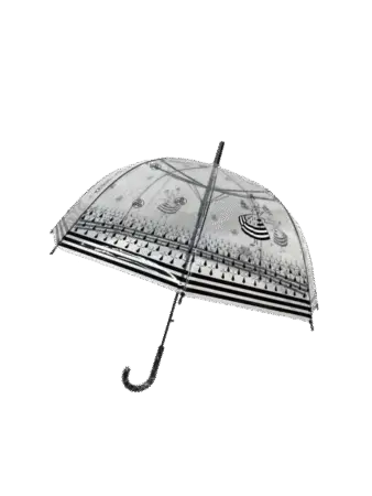 Parapluie automatique transparent , cloche thème "breton"