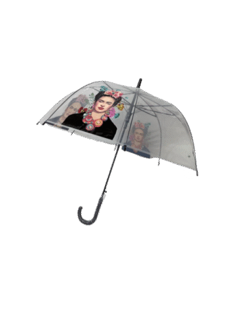 Parapluie automatique, cloche transparent  thème " Frida Kalo"