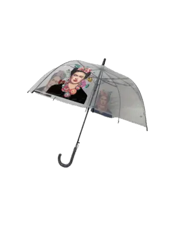 Parapluie automatique, cloche transparent  thème " Frida Kalo"