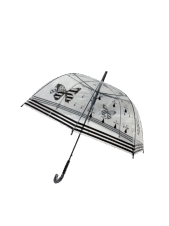 Parapluie automatique, cloche transparent  thème " Papillons"