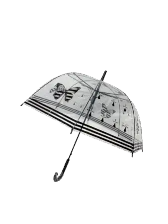 Parapluie automatique, cloche transparent  thème " Papillons"