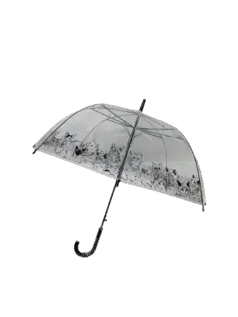 Parapluie automatique, cloche transparent  thème "dessin Chats "