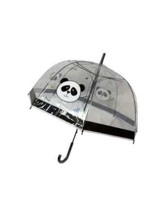 Parapluie automatique, cloche transparent  thème " Panda "