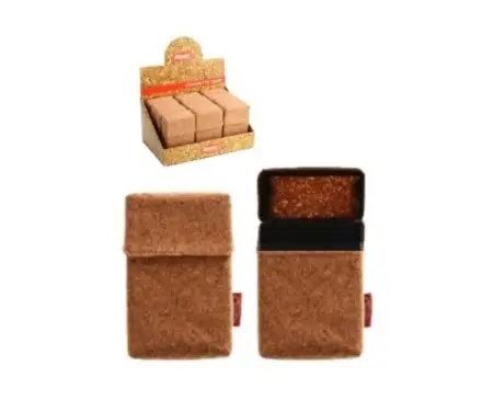 Etui porte cigarettes en liége & plastique pour 20 cigarettes X12