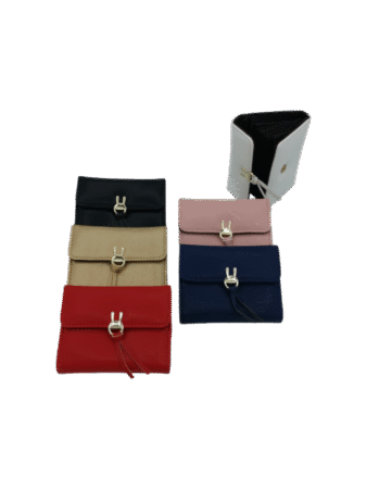 Etui porte cartes en PU pour 11 cartes couleurs assorties x12