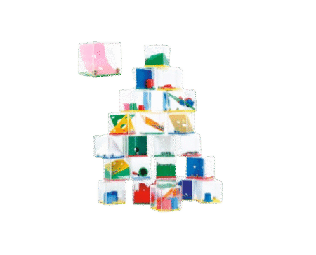 jeu d´adresse cubique avec 24 combinaisons possibles. 24 Jeux Assortis