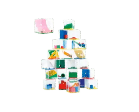 jeu d´adresse cubique avec 24 combinaisons possibles. 24 Jeux Assortis