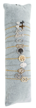 Bracelets chainette acier ou doré, motifs assortis love, infini, arbre, main X12