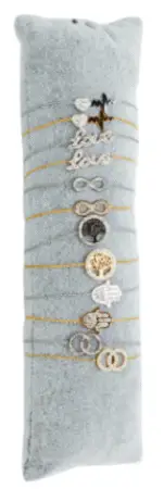 Bracelets chainette acier ou doré, motifs assortis love, infini, arbre, main X12