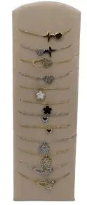 collier acier inox gold & silver assortis x12