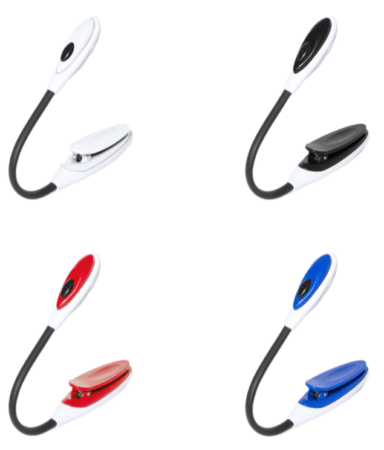 liseuse LED corps fléxible couleurs assortiesX12