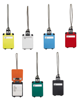 Assortiment de mini étiquettes à bagage forme valisette