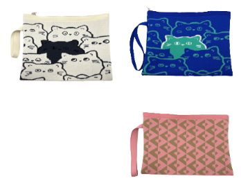 Pochette  motifs assortis 100% polyester x12