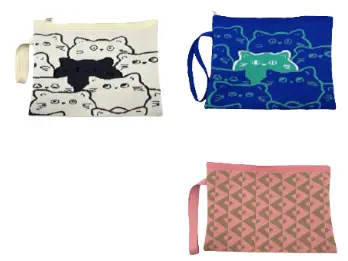 Pochette  motifs assortis 100% polyester x12