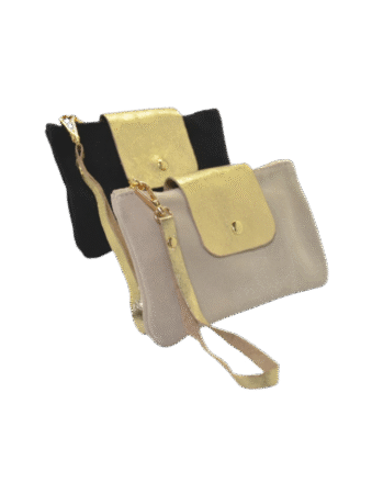 Compagnon velour bicolore gold & bandoulière couleurs assorties