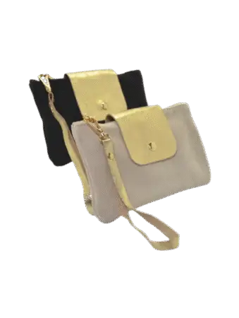 Compagnon velour bicolore gold & bandoulière couleurs assorties