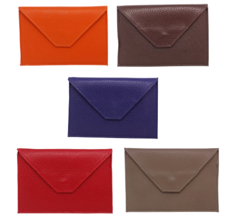 Porte documents d'identités en cuir couleurs assorties x 6