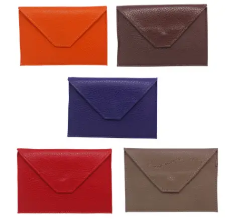 Porte documents d'identités en cuir couleurs assorties x 6