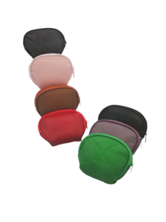 Porte-monnaie cuir ovale couleurs assorties X12