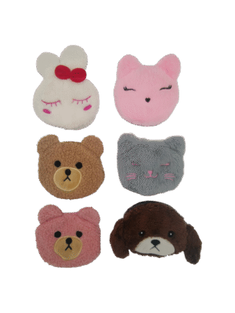 Porte-monnaie enfant en peluche forme animaux