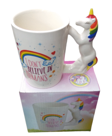 Tasse en céramique poignée licorne