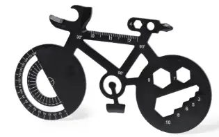 Multi-outils 16 fonctions en acier inox en forme de vélo