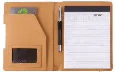 Conférencier A5 en liège livré avec bloc note (sans stylo)
