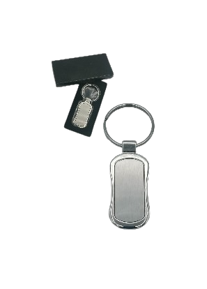 Porte-clés métal avec plaque