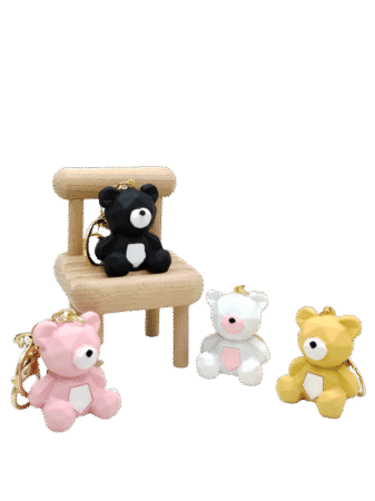 Porte-clés ourson mat bicolore assortis