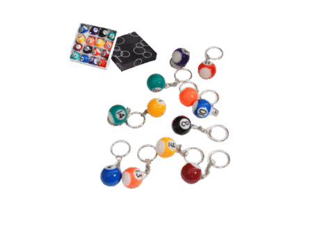 Porte-clés boule de billard x16