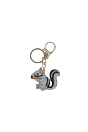 Porte-clés ecureil gold & strass