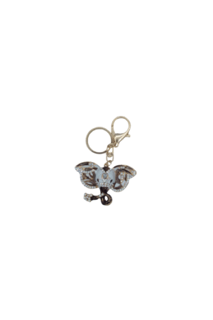 Porte-clés tëte éléphant gold & strass