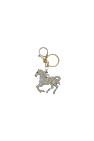 Porte-clés cheval gold & strass