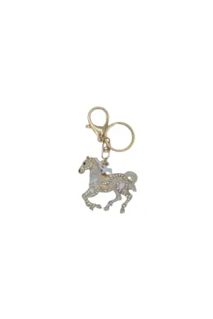 Porte-clés cheval gold & strass
