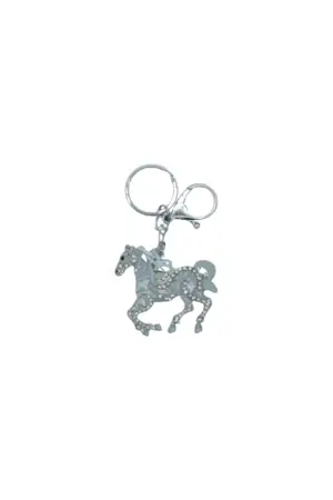 Porte-clés cheval sylver & strass