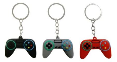 Porte-clés manette console de jeux coloris assortis x12
