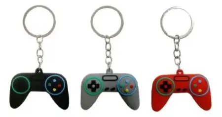 Porte-clés manette console de jeux coloris assortis x12