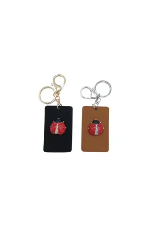 Porte-clés Plaque motifs coccinelle modèles assortis